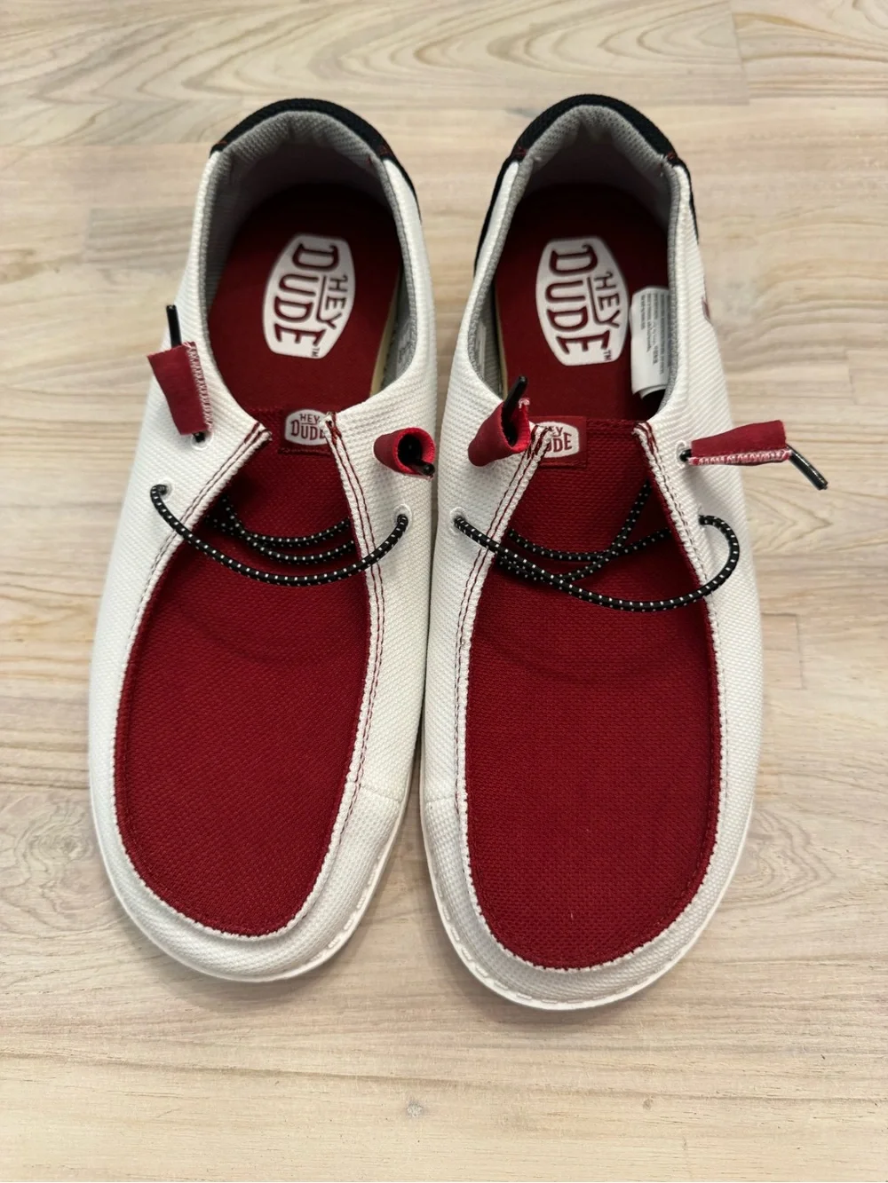 Hey Dude Texas A&M Women’s Shoes in Red and White